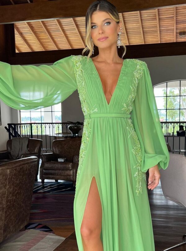 Vestido Elisa Lima Verde - Image 2
